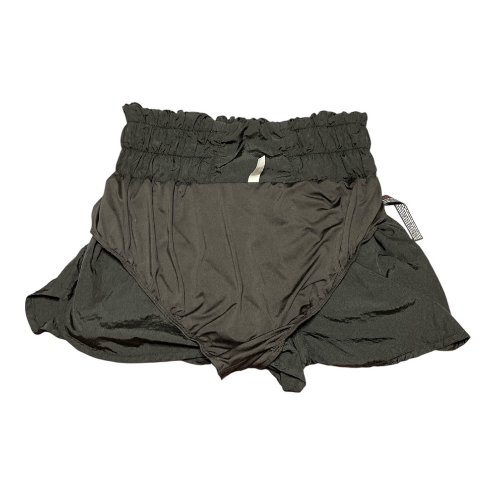 Free People Movement | The Way Home High Rise Smocked Shorts | Black | L - Picture 4 of 7